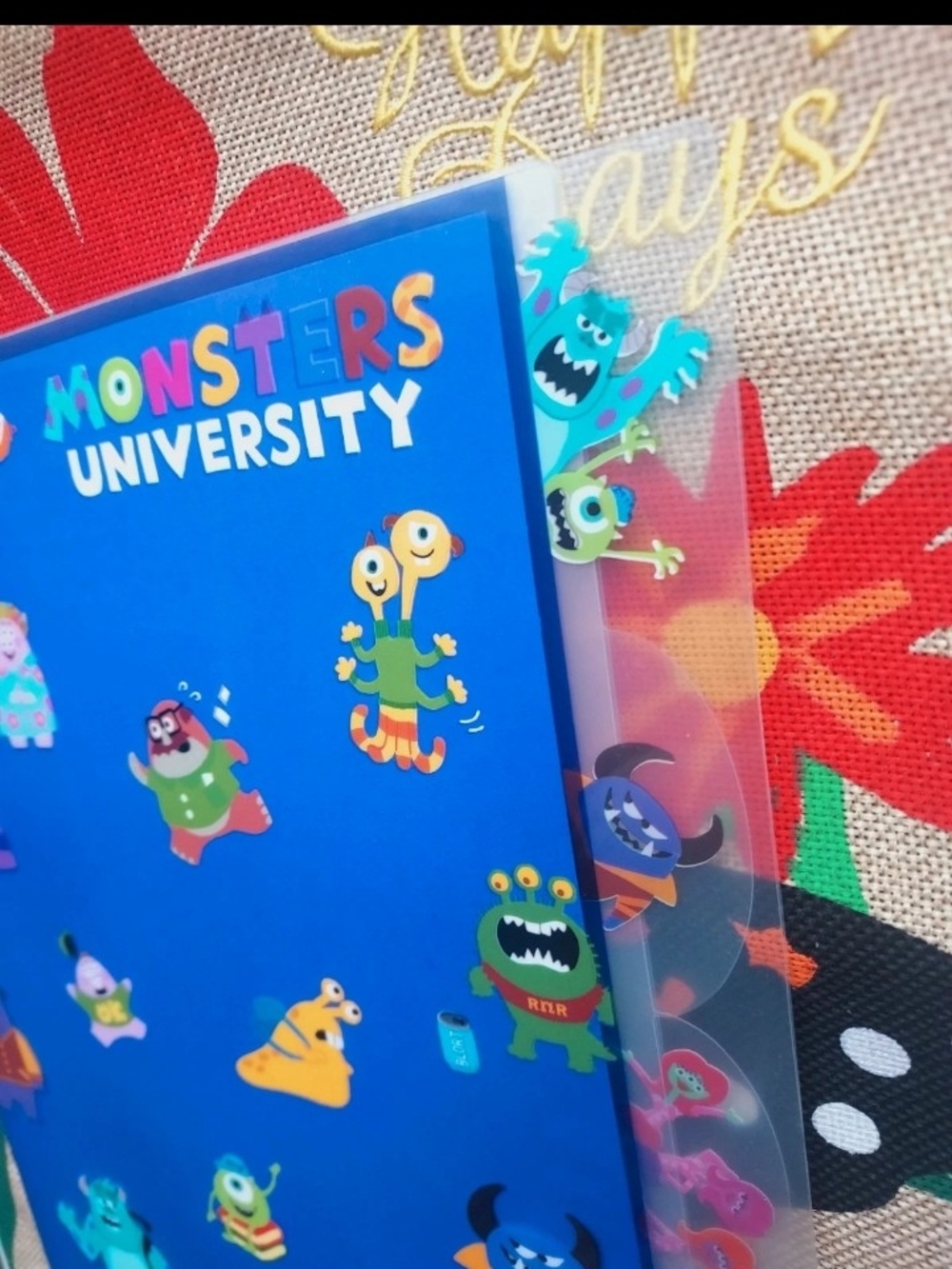 Disney Monsters University Blue Monster File pocket stationery NWT - Picture 2 of 12